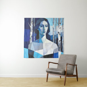 Tapete De Parede O Porte de “Caelith” – Um Retrato Abstrato