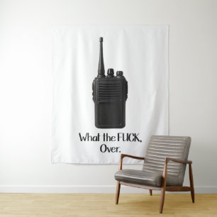 Tapete De Parede O Que O Fu*k Sobre O Ícone De Walkie Talkie Engraç