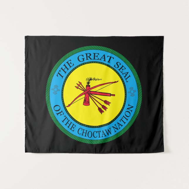 Tapete De Parede O Selo Excelente da Nação Choctaw de Oklahoma (Frente (Horizontal))