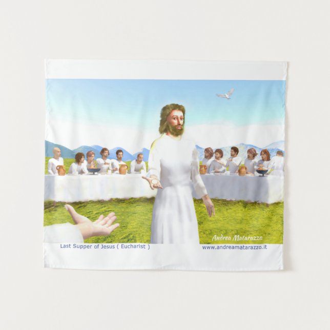 Tapete De Parede O Último Canto de Jesus ( Eucarista ) (Frente (Horizontal))