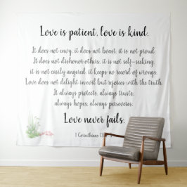 Tapete De Parede O verso dos Corinthians, o amor é paciente (com