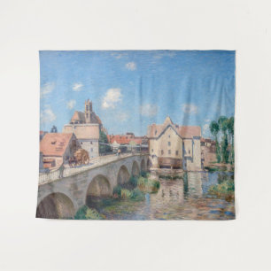 Tapete De Parede Obra de Alfred Sisley - Le Pont de Moret