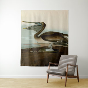 Tapete De Parede Obras de Arte de John James Audubon Pelicano Marro