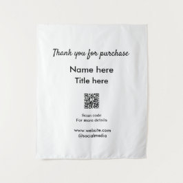 Tapete De Parede Obrigado pelo nome de compra aqui digitalizar QR