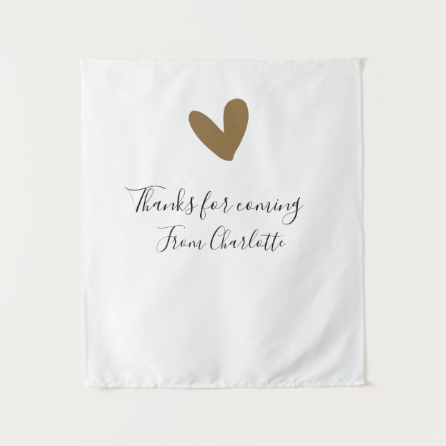 Tapete De Parede obrigado por vir adicionar nome mensagem de texto  (Frente)