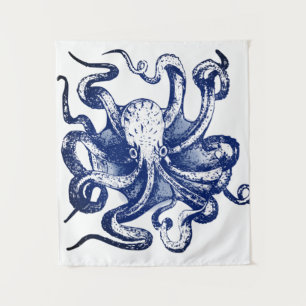 Tapete De Parede Octopus azul