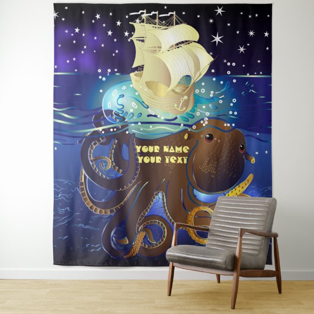 Tapete De Parede Octopus Huge e Caravella (In Situ)