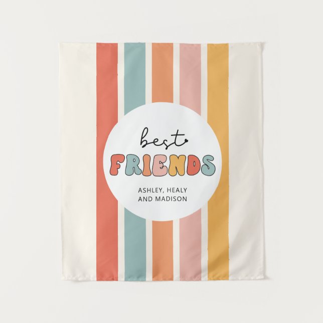 Tapete De Parede Ofertas de Besties de BFFs para Melhores Amigos de (Frente)