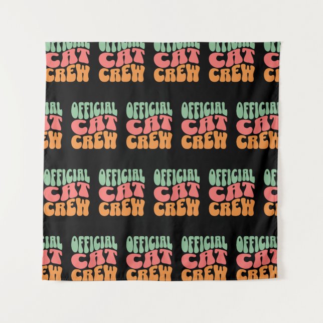 Tapete De Parede Official Cat Crew Funny Cat Lover (Frente)