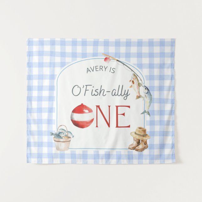 Tapete De Parede Ofishally One Birthday Personalized Banner  (Frente (Horizontal))