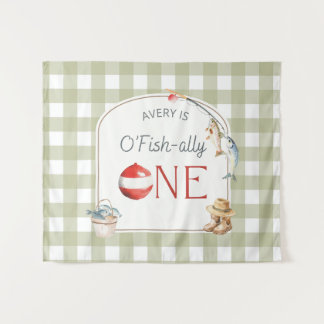 Tapete De Parede Ofishally One Birthday Personalized Banner