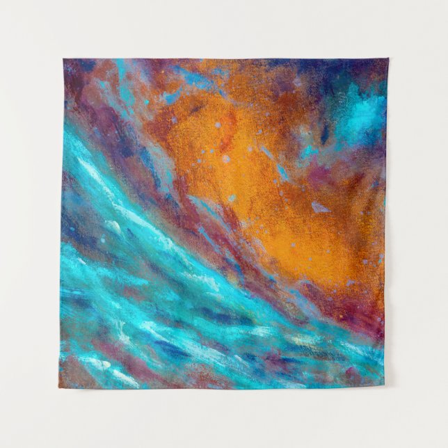 Tapete De Parede Oil painting on canvas. Abstract art background. F (Frente)