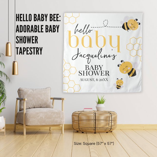Tapete De Parede Olá Bebê Abelha: Adorável Chá de Bebê (The Butterfly Studio
Hello Baby Bee: Adorable Baby Shower Tapestry)