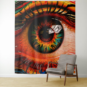 Tapete De Parede Olho Explosão de Cor – Realismo Abstrato Vibrante