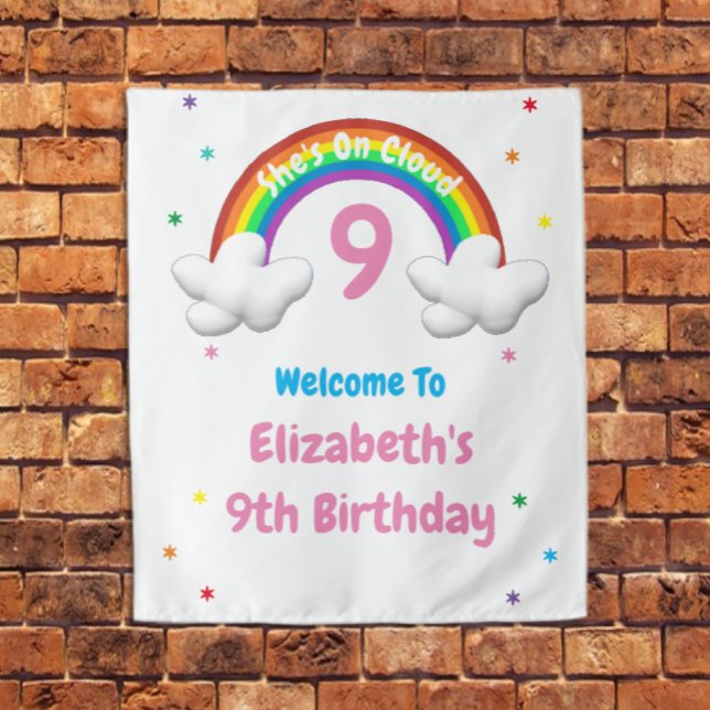 Tapete De Parede On Cloud 9! Rainbow Birthday (Criador carregado)