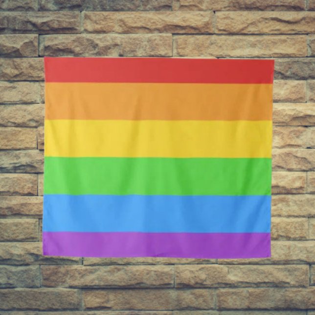 Tapete De Parede Onda do Orgulho: Bandeira Arco-íris (Criador carregado)