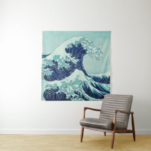 Tapete De Parede Ondas Azuis de Hokusai