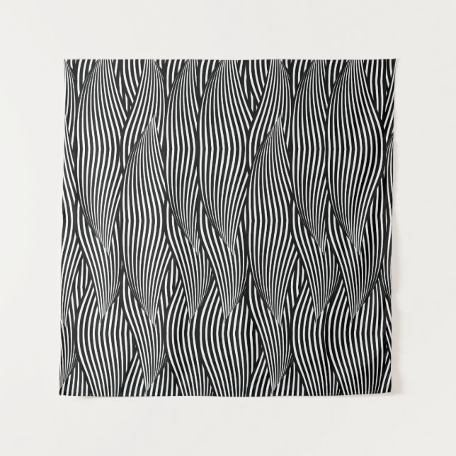 Tapete De Parede Ondas decorativas decorativas sem costura, pétalas (Frente)