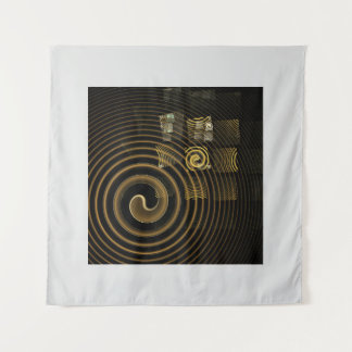 Tapete De Parede Ondas Douradas Hipnóticas Arte Abstrata Moderna