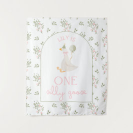 Tapete De Parede One Silly Goose Birthday Personalized Banner 