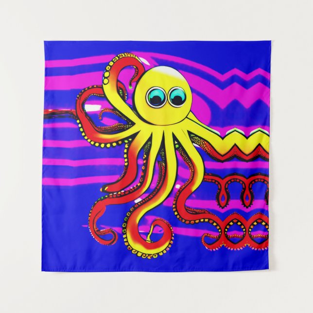 Tapete De Parede Opa o Designer de Octopus (Frente)