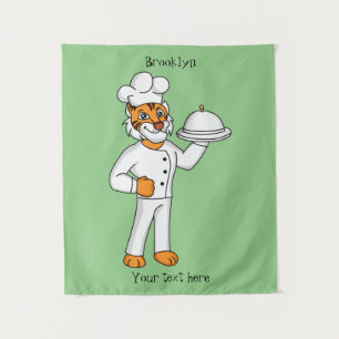 Tapete De Parede Óptica de desenho animado de tigre engraçado