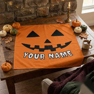 Tapete De Parede Orange Pumpkin Personalizado Halloween Seu Nome