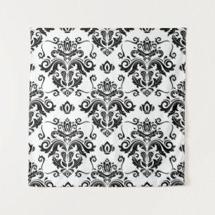 Tapete De Parede Oriental Black & White: Textura clássica