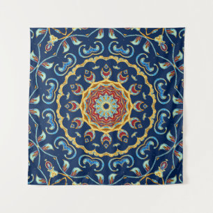 Tapete De Parede Oriental Watercolor Floral Mandala