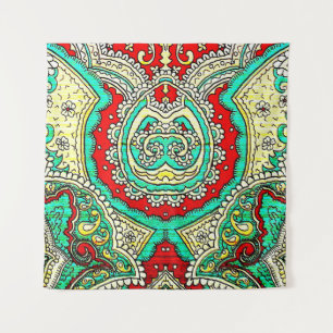 Tapete De Parede Ornamento arabesco neon: estilo 80.