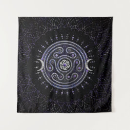 Tapete De Parede Ornamento de Hecate Wheel com Ametist e Prata