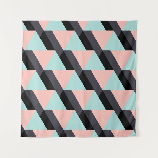 Tapete De Parede Ornamento Etnico Geométrico Sem Costura (Frente)