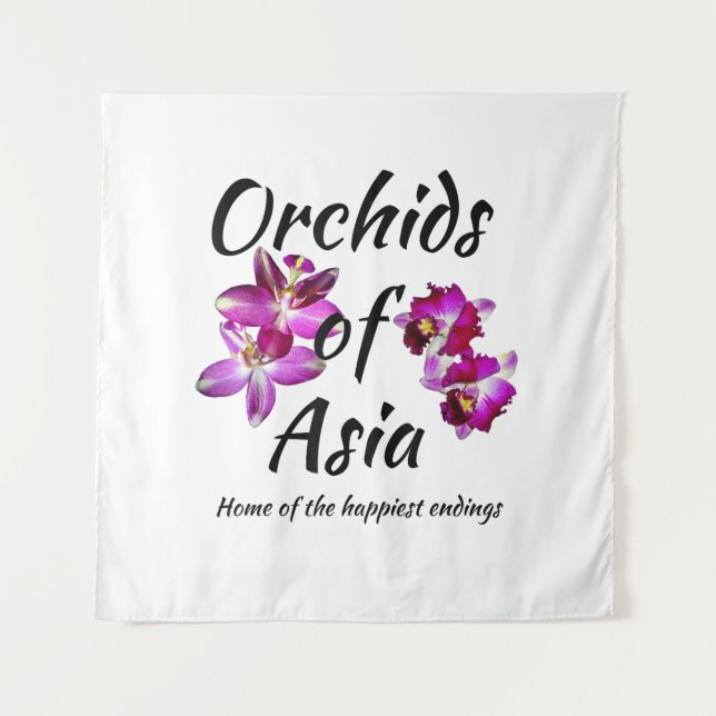 Tapete De Parede Orquídeas da Ásia (Frente)