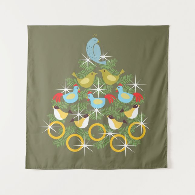 Tapete De Parede os 12 dias de Natal (Frente)