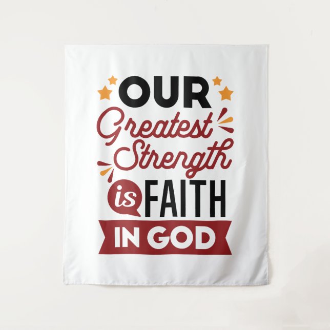 Tapete De Parede Our Greatest Strength Is Faith in God Quote (Frente)