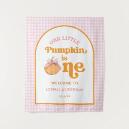 Tapete De Parede Our Little Pumpkin Girl 1st Birthday Party Banner