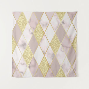 Tapete De Parede Ouro de mármore luxuoso geométrico