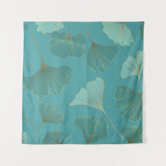 Tapete De Parede Ouro luxuoso Ginkgo, papel de parede.
