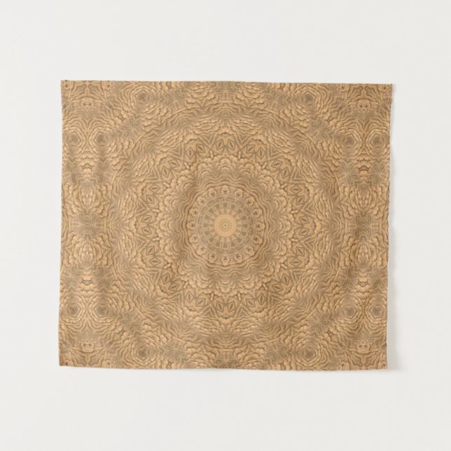 Tapete De Parede Ouro mandala. "Ouro Areia". (Frente (Horizontal))