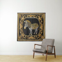 Ouro zebra e quadro decorativo negro