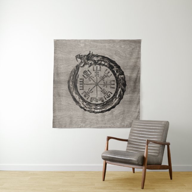 Tapete De Parede Ouroboros com Vegvisir (In Situ)