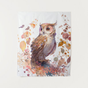 Tapete De Parede Owl Bird Retrait Animal Painting Willife Forest