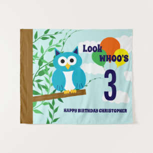 Tapete De Parede Owl Birthday
