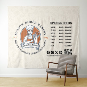 Tapete De Parede Padaria Loja Pastry Chef Sobremesa Doces Bolo Pade