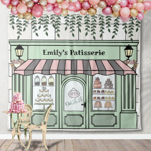 Tapete De Parede Padeiro Francês Paris Café Patisserie Fundo