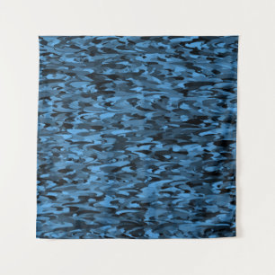 Tapete De Parede Padrão Abstrato Azul Preto