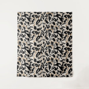 Tapete De Parede Padrão Abstrato de Leopardo Africano Boêmio