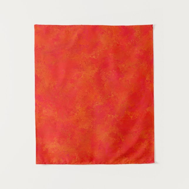 Tapete De Parede Padrão Abstrato Laranja Vermelho (Frente)