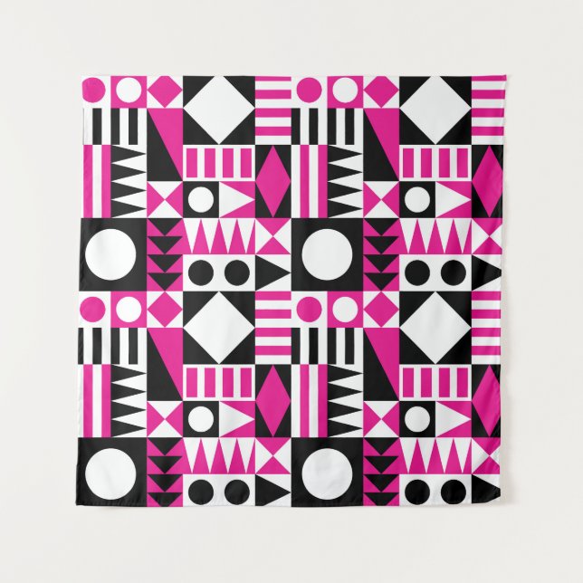 Tapete De Parede Padrão abstrato moderno do século médio. (Frente)