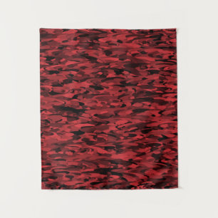 Tapete De Parede Padrão Abstrato Preto Vermelho